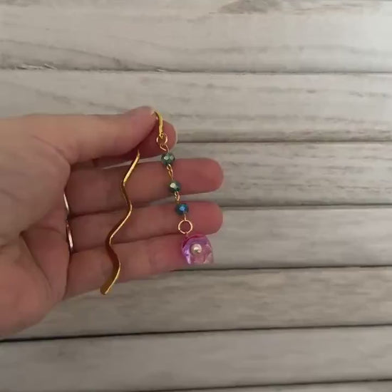 Flower Bookmark, Crystal Bookmark, Cottagecore Bookmark, Bookmark for Women, Book Lover Gift, Cute Bookmarks with Charms, Sweet 16 Gift