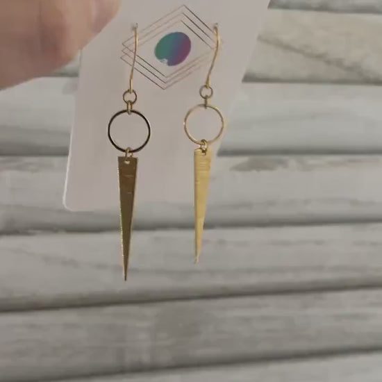 Triangle Earrings, Witchy Earrings, Western Earrings Gold, Geometric Earrings, Boho Hippie Jewelry, Galentines Day Gifts for Best Friend