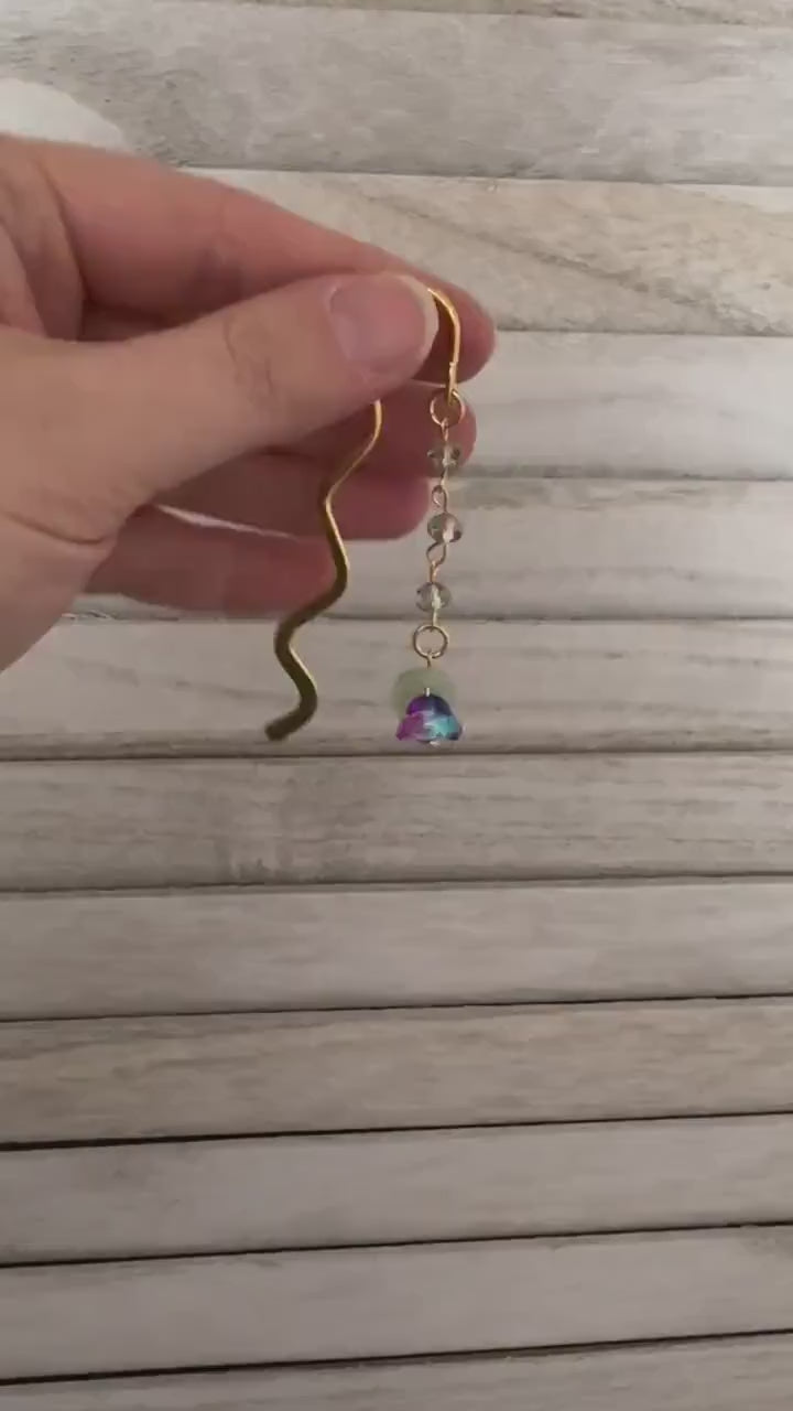 Flower Bookmark, Crystal Bookmark, Cottagecore Bookmark, Bookmark for Women, Book Lover Gift, Unique Gifts for Teachers, Sweet 16 Gift
