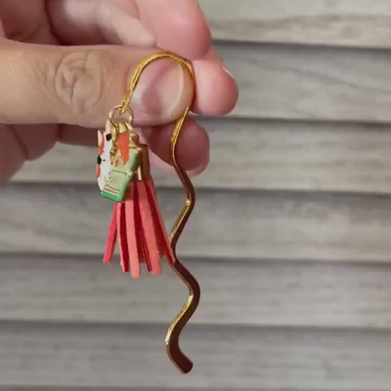 Cat Bookmark, Charm Bookmark, Bookmark for Women, Cute Bookmark, Book Lover Gift, Teacher Gifts Back to School, Cat Gifts for Cat Lovers