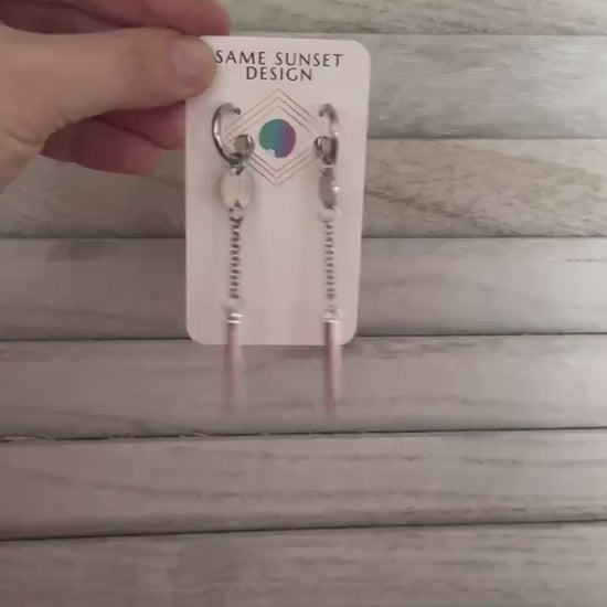 Spike Earrings, Hoop Earrings Silver, Goth Earrings Dangle, Punk Earrings, Best Friend Birthday Gift, Sweet 16 Gift, Best Gift for Mom