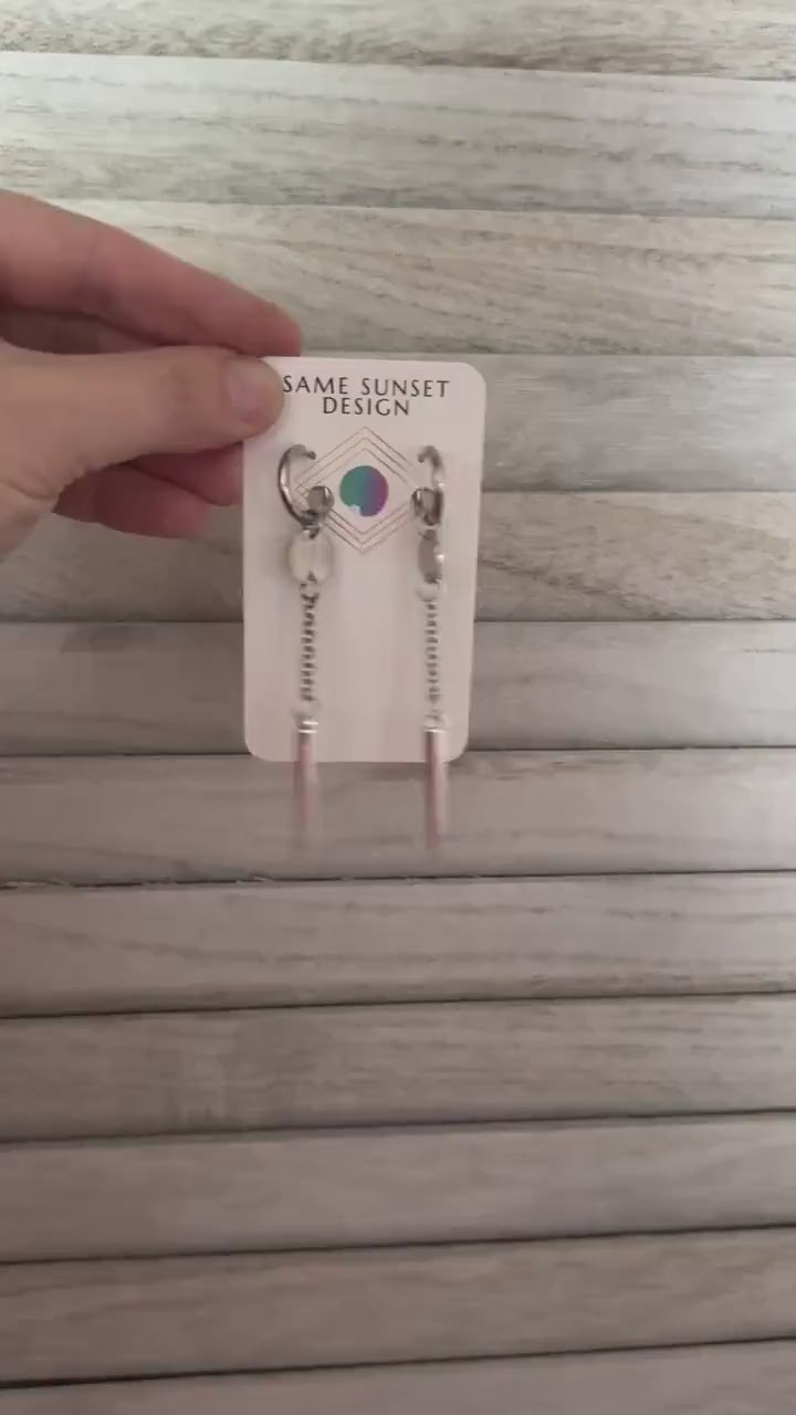 Spike Earrings, Hoop Earrings Silver, Goth Earrings Dangle, Punk Earrings, Best Friend Birthday Gift, Sweet 16 Gift, Best Gift for Mom