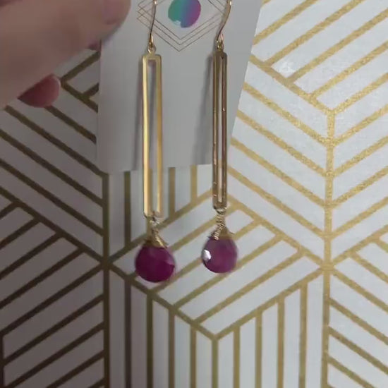 Moonstone Earrings Dangle, Pink Earrings, Geometric Earrings Dangle, Statement Earrings Boho, Wanderlust Jewelry, Unique Gifts for Women